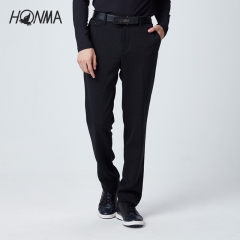 HONMA 高尔夫男装长裤舒适提花面料时尚百搭直筒斜插口袋