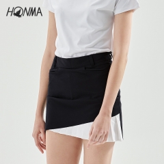 HONMA2020秋冬新款女式短裙腰部橡筋设计运动短裙双层组织面料