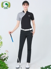 G-LIFE夏装新款高尔夫球服装女士短袖黑色高尔夫女装衣服裙子套装